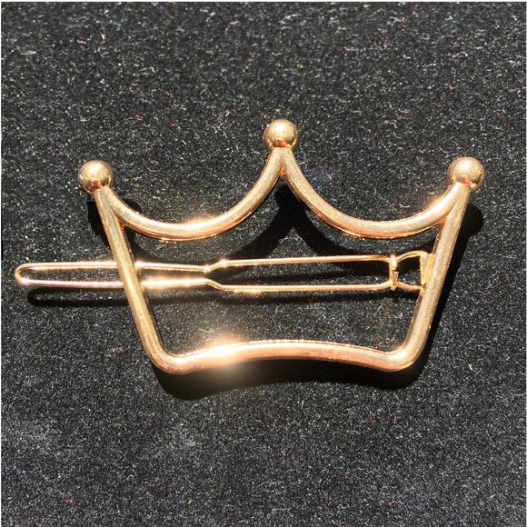 Accessories - *3/$25* Gold Crown Hair Clip / Barrette